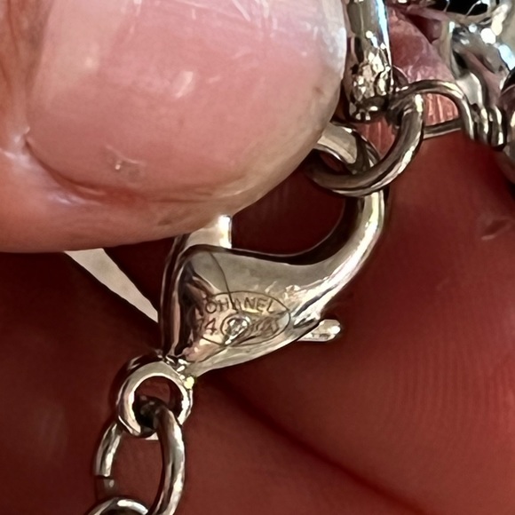 Autentic collar Chanel de perla black end white stones - Picture 3 of 6